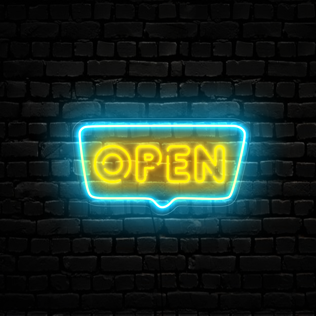 Blue/Yellow LED Open Sign