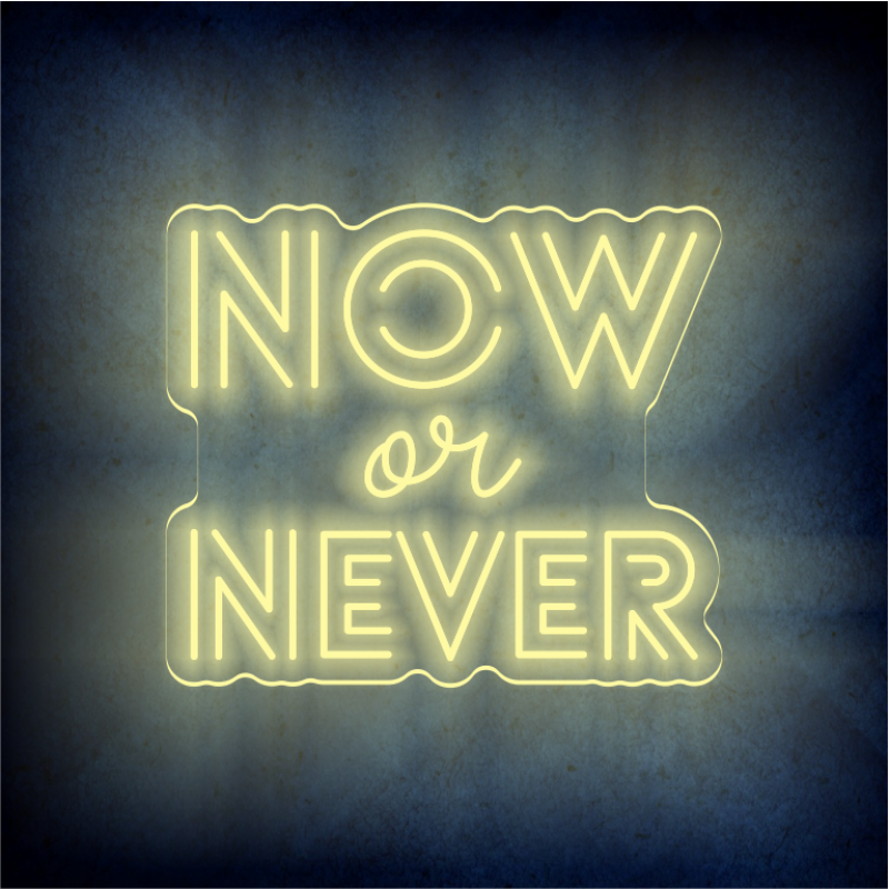 Now or Never Neon Sign